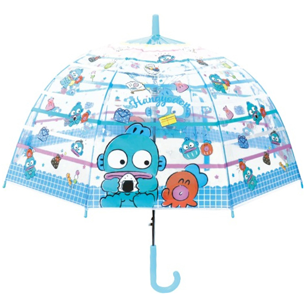산리오한교동 캐릭터 돔 원터치 55cm POE 비닐 장우산(보더) (일))